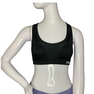 FILA SPORT BRA HIGH IMPACT Racer back Size XS Black